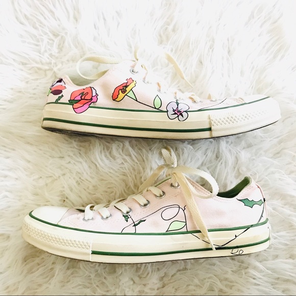 Converse Shoes - Rare Converse All-Stars rose vine floral sneakers